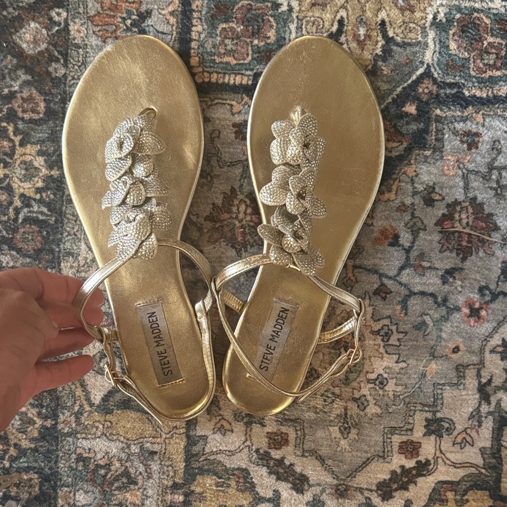 Steve Madden gold dress sandals